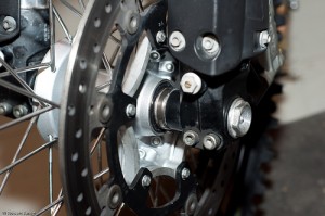 Home made bushing mounted on the enduro wheel