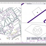 A blueprinting with different layouts and scales depending on the layout.