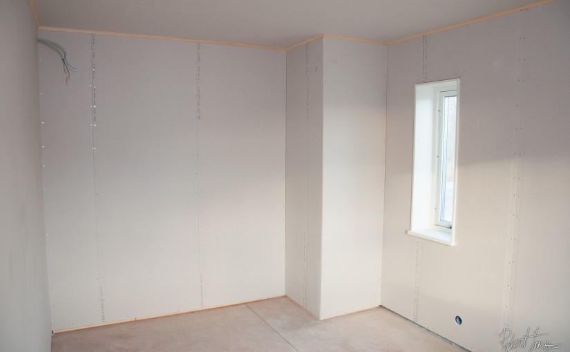 Drywalled rooms are now finished