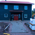 Paving stone in front house