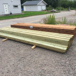 Timber for the patio order from beijerbygg in Linköping